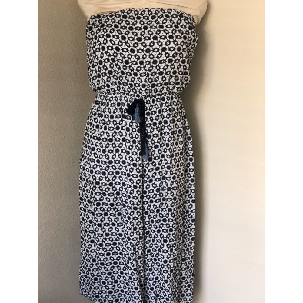 Xhilaration Navy Blue/White Long Romper